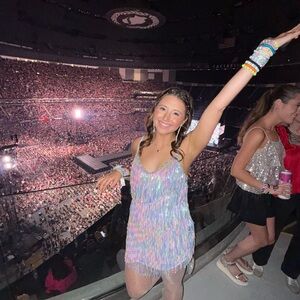 Iridescent Fringe Mini Dress